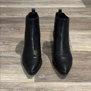 Marc Fisher Black Ankle Booties with Pointed Toe